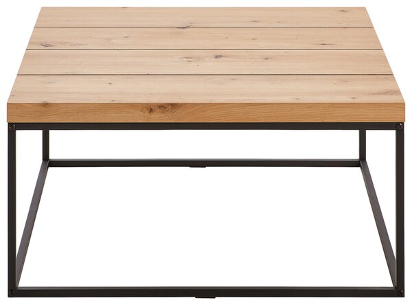 KONFERENČNÍ STOLEK, černá, barvy dubu, kov, kompozitní dřevo, 80/40/80 cm P & B - Konferenční stolky, Online Only
