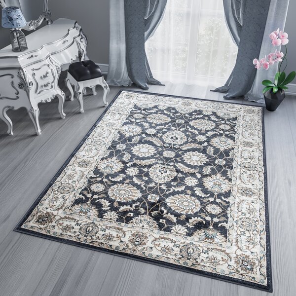 Makro Abra Kusový koberec klasický DUBAI T598B antracitový Rozměr: 80x150 cm
