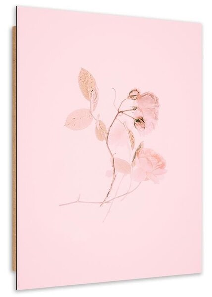 Obraz Minimalistický růžový květ Velikost: 40 x 60 cm, Provedení: Panelový obraz