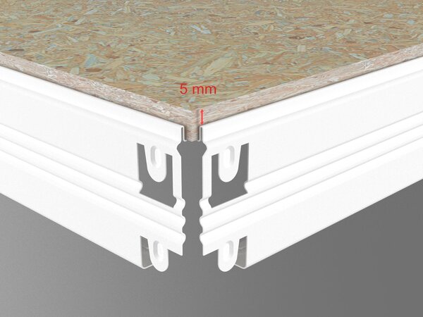 Regál do technické místnosti Biedrax 35 x 60 x 180 cm, bílý, 4 police OSB 10 mm, nosnost 200 kg na polici