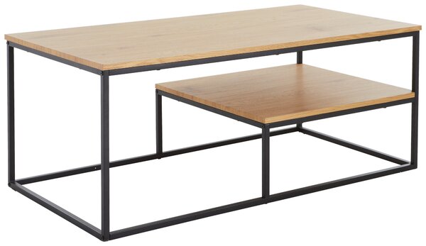 KONFERENČNÍ STOLEK, černá, barvy dubu, kov, kompozitní dřevo, 110/60/45 cm MID.YOU - Konferenční stolky, Online Only