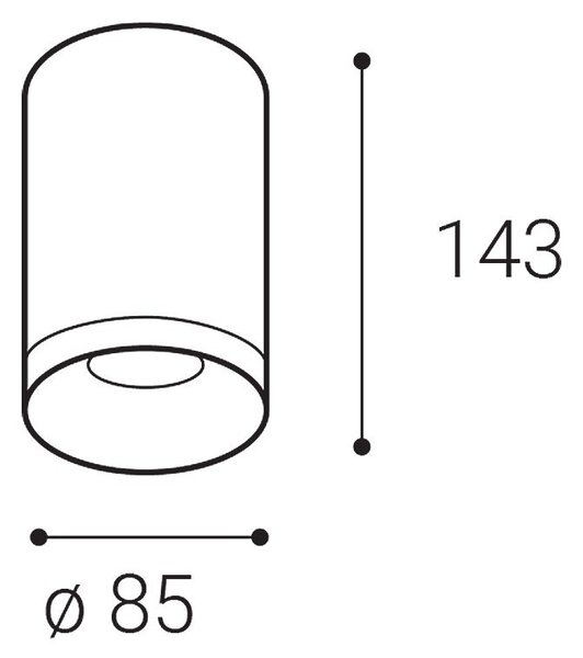 LED2 1150451 LED2 Stropní svítidlo TUBUS II A, W 9W 3000K/3500K/4000K UGR bílá - LED2 Lighting