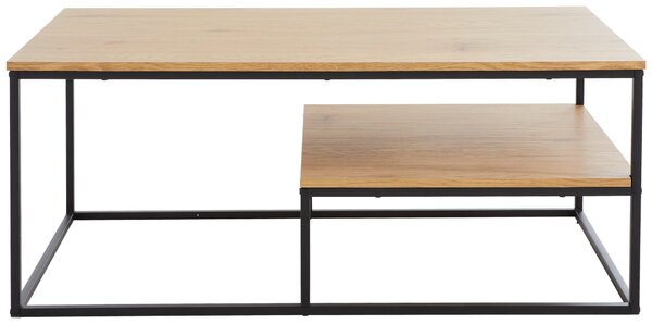 KONFERENČNÍ STOLEK, černá, barvy dubu, kov, kompozitní dřevo, 110/60/45 cm MID.YOU - Konferenční stolky, Online Only