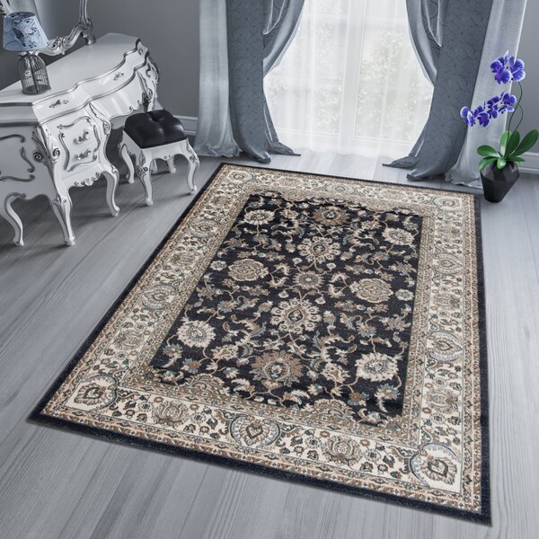 Makro Abra Kusový koberec klasický DUBAI L748B antracitový Rozměr: 60x100 cm