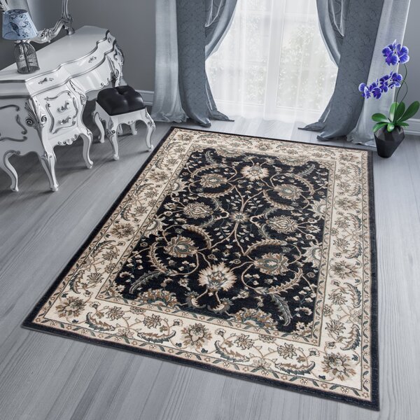 Makro Abra Kusový koberec klasický DUBAI L749B antracitový Rozměr: 80x150 cm