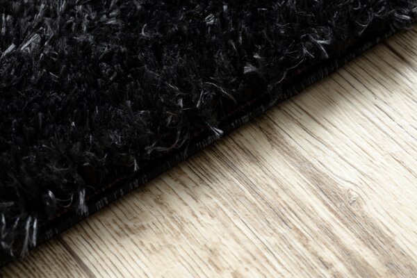 Koberec FLUFFY 2373 shaggy kratka, trellis - antracit / bílý