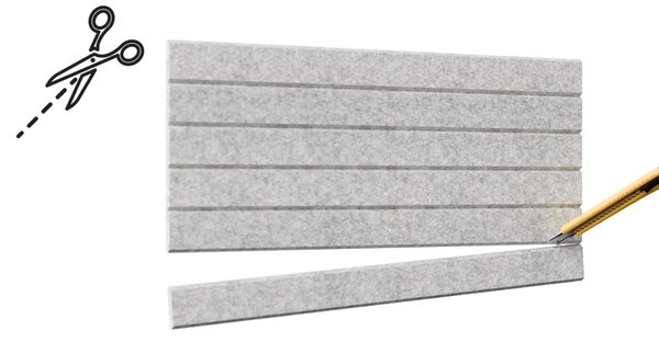 Filcové nástěnné panely 30×30 cm šedé – 6 ks, KPL6_FELT30x30GREY