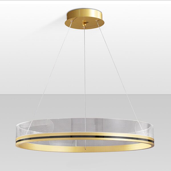 Toolight Toolight, LED závěsné svítidlo 40cm APP1189-CP, zlatá, OSW-40019