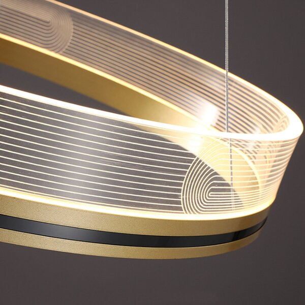 Toolight Toolight, LED závěsné svítidlo 40cm APP1189-CP, zlatá, OSW-40019