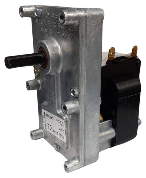Motor pro regulaci otáček: 2 otáčky za minutu, průměr hřídele: 8,5 mm, určený pro peletové kamna a krby
