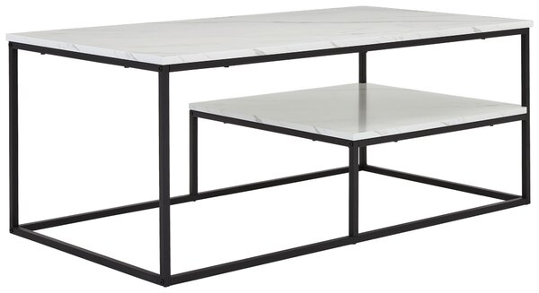 KONFERENČNÍ STOLEK, černá, bílá, kov, kompozitní dřevo, 110/60/45 cm MID.YOU - Konferenční stolky, Online Only