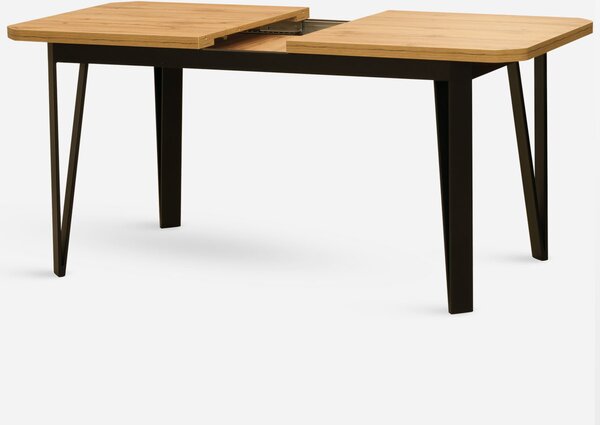 Stima Stůl SAMSON černá podnož Rozměr: 160x90 + 40 cm, Odstín: Dub Wotan