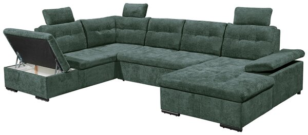 SEDACÍ SOUPRAVA, textil, tmavě zelená Livetastic - Sedací soupravy, Online Only