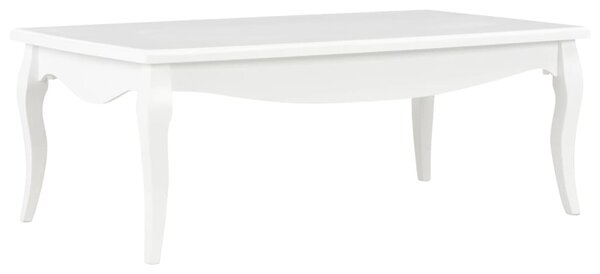 Konferenční stolek bílý 110 x 60 x 40 cm masivní borové dřevo