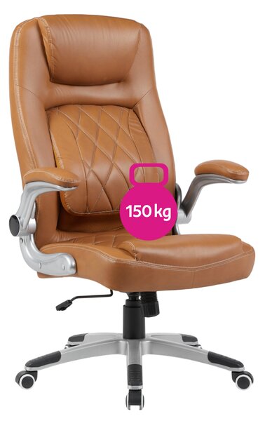 Kancelářské křeslo NEXUS - hnědá ekokůže / nosnost 150 kg