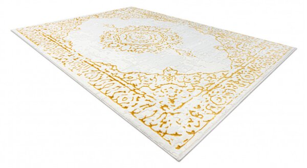 Koberec CORE 6268 Ramka, ornament - sloní kost / zlatý