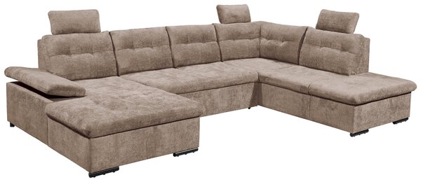 SEDACÍ SOUPRAVA, textil, šedohnědá Livetastic - Sedací soupravy, Online Only