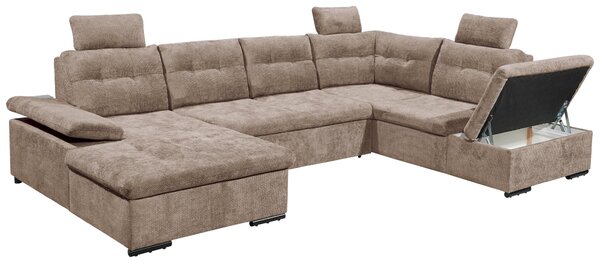 SEDACÍ SOUPRAVA, textil, šedohnědá Livetastic - Sedací soupravy, Online Only