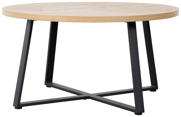 KONFERENČNÍ STOLEK, černá, dub artisan, kov, kompozitní dřevo, 80/80/42 cm Boxxx - Konferenční stolky, Online Only