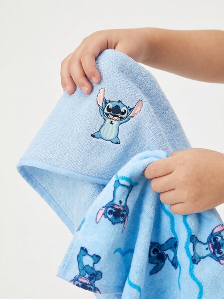 Sinsay - Bavlněné ručníky 2 ks Stitch - světle modrá