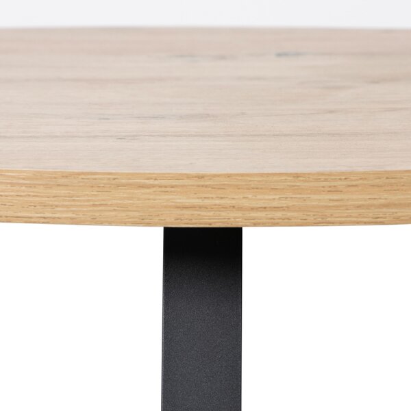 KONFERENČNÍ STOLEK, černá, dub artisan, kov, kompozitní dřevo, 80/80/42 cm Boxxx - Konferenční stolky, Online Only