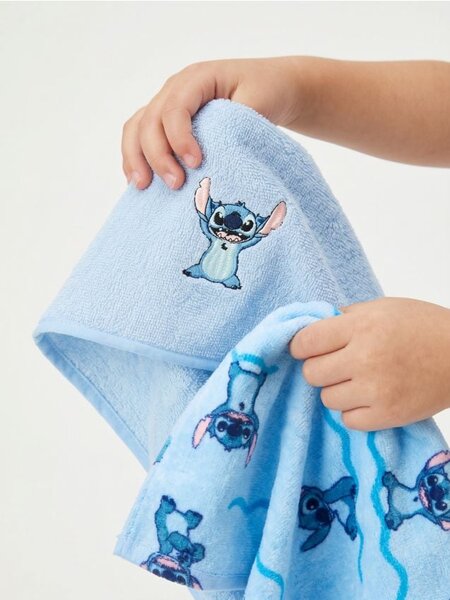Sinsay - Bavlněné ručníky 2 ks Stitch - světle modrá