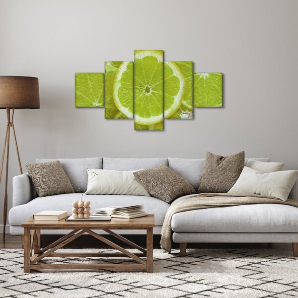 Obraz - citróny na řezu (125x70 cm)