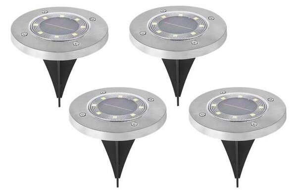 SADA 4x LED Solární lampa CLAVO LED/1xAAA 4000K IP44 300 mAh