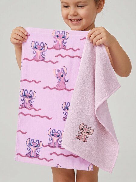 Sinsay - Bavlněné ručníky 2 ks Stitch - levandulová