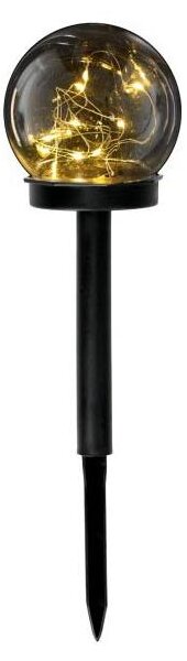 LED Solární lampa GLEAM LED/1,2V 3000K IP44 40 mAh kouřová/černá