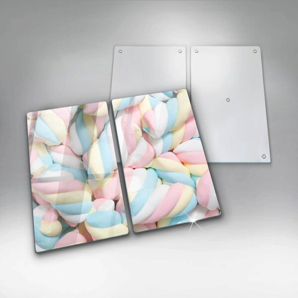 Krájecí prkénko skleněné Barevné marshmallows