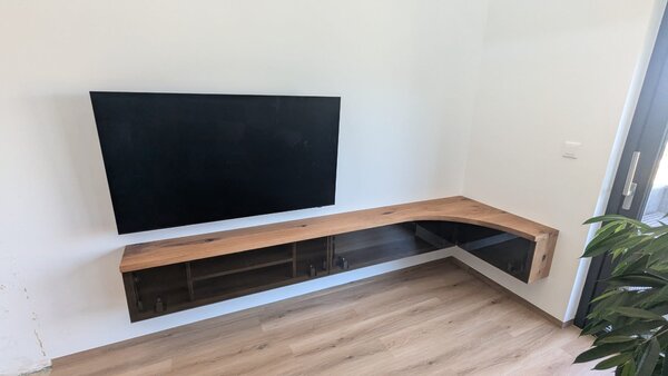 TV komoda/stolek prosklená Délka komody: 1000 mm