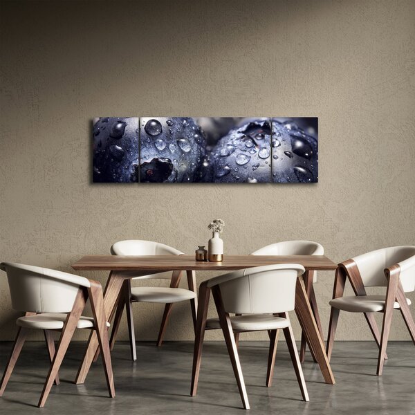 Obraz ovoce s kapkami vody (170x50 cm)