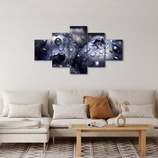 Obraz ovoce s kapkami vody (125x70 cm)