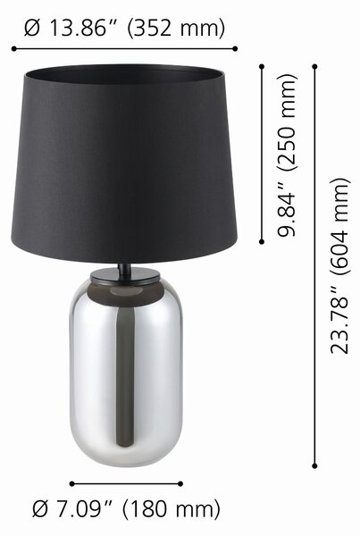 STOLNÍ LAMPA, E27, 35/61 cm - Stolní lampy