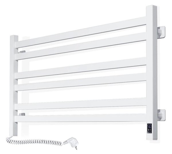 Elektrický sušák na ručníky s termostatem AVANGARD 181W 50x90 cm bílá levá