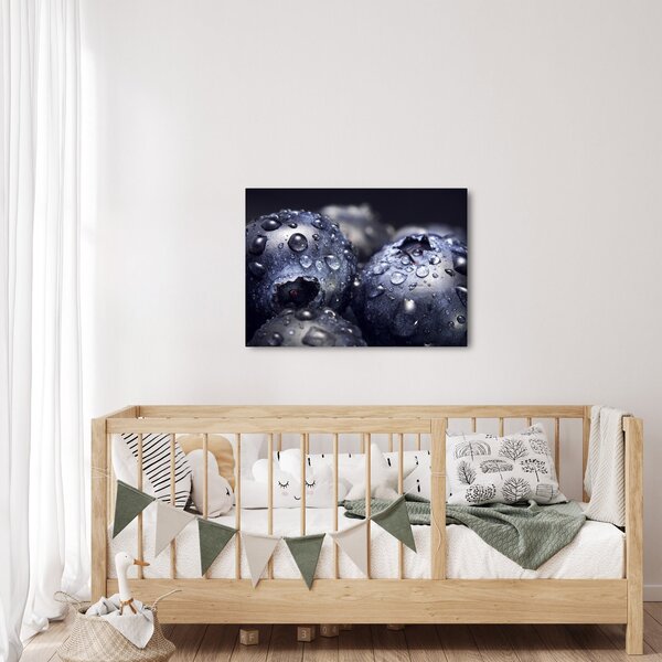 Obraz ovoce s kapkami vody (70x50 cm)