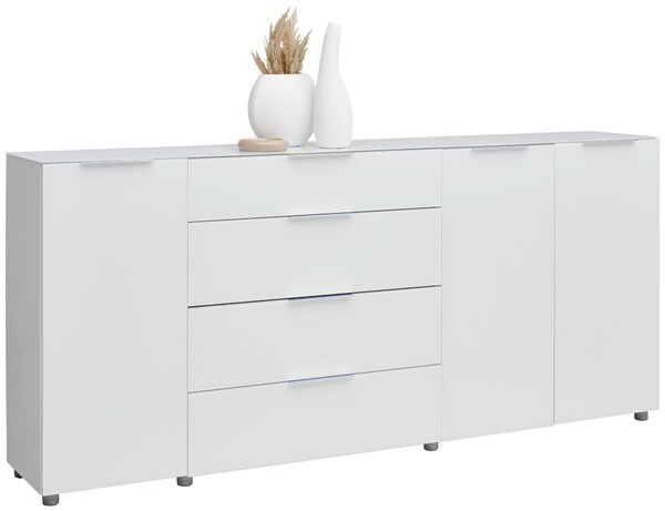 ŠIROKÁ KOMODA, vysoce lesklá bílá, 226,4/99,3/40 cm Voleo - Široké komody