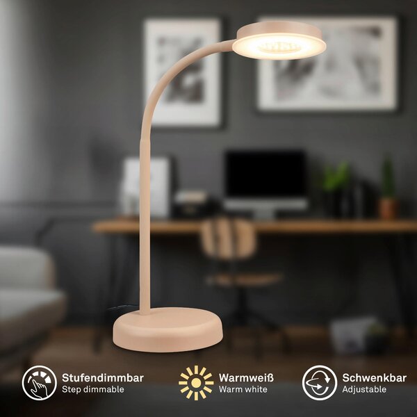 STOLNÍ LED LAMPA, dotykový stmívač, 13/55,5 cm - Stolní lampy