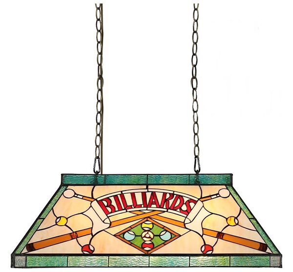 Prezent 1715 - Lustr na řetězu TIFFANY BILLIARD 3xE27/60W/230V