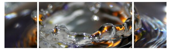 Obraz náramku z kapek vody (170x50 cm)