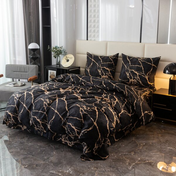Povlečení z mikrovlákna OBSIDIAN černé Rozměr povlečení: 70 x 80 cm | 140 x 200 cm