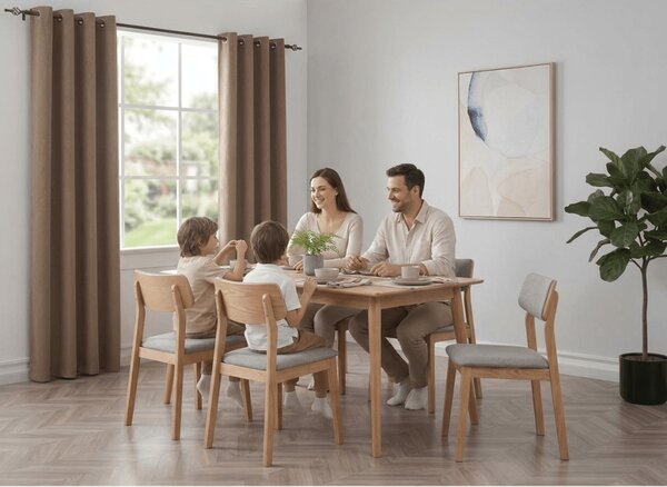 Zatemňovací závěs DUNES VELVET 140x250 cm, béžovohnědý Zavěšení: Kovové kroužky