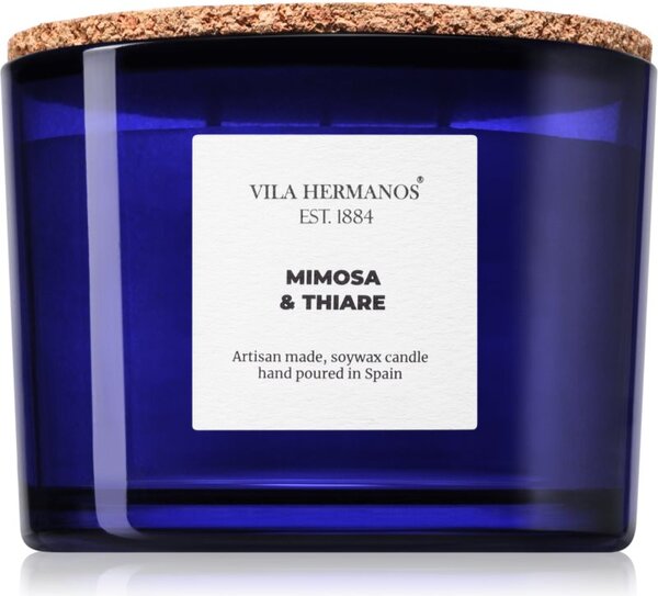 Vila Hermanos Apothecary Cobalt Blue Mimosa & Thiare vonná svíčka 350 g