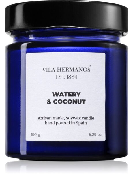 Vila Hermanos Apothecary Cobalt Blue Watery & Coconut vonná svíčka 150 g