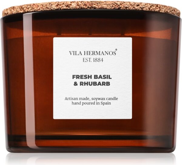 Vila Hermanos Apothecary Fresh Basil & Rhubarb vonná svíčka 350 g