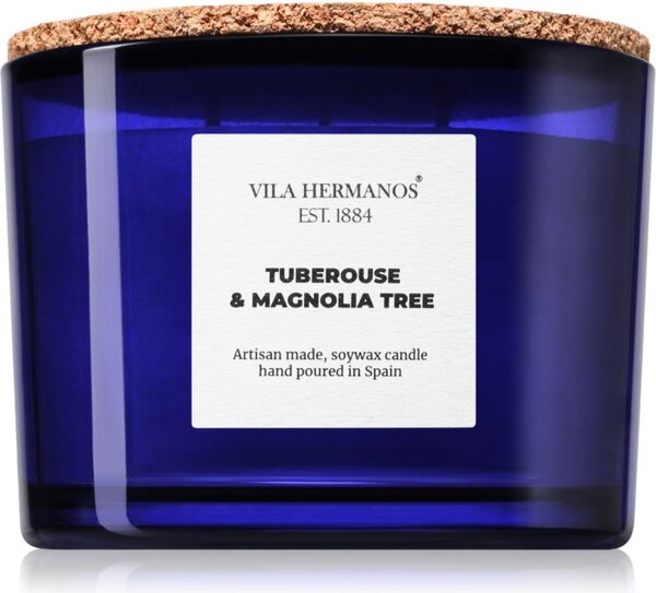 Vila Hermanos Apothecary Cobalt Blue Tuberose & Magnolia Tree vonná svíčka 350 g