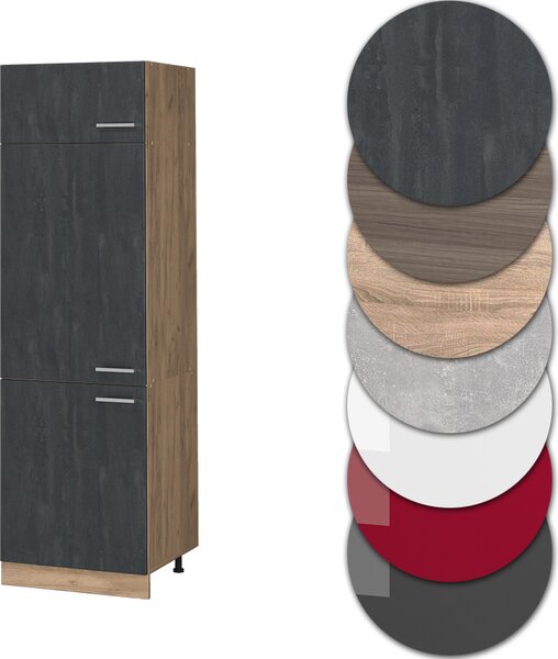 Skříňka na lednici Vicco R-Line Černý beton 60 cm, Model 47541
