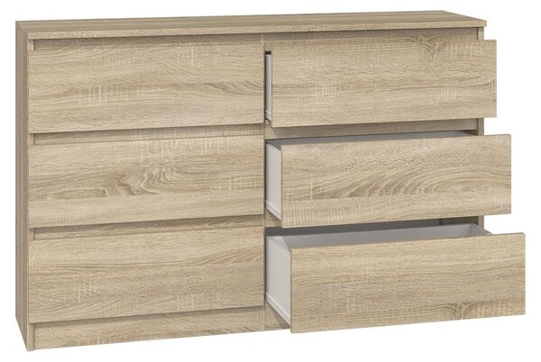 Topeshop M6 120 SON 2X3, Dub, 6 zásuvka/zásuvek, Dřevotřískové desky, Jednobarevný, Moderní, Dřevotřískové desky