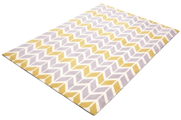 Koberec Arlo 06 Chevron Lemon šedý